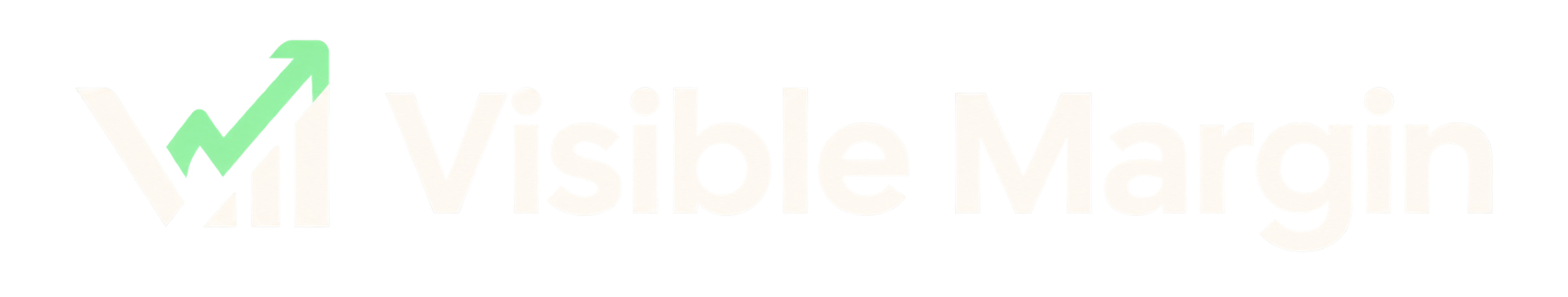 Visible Margin logo with green growth mark